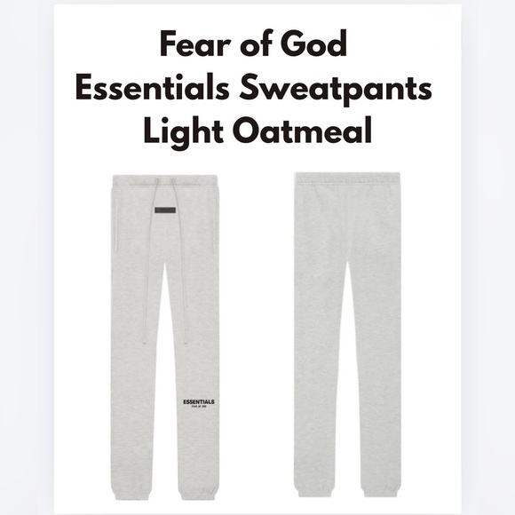 Fear of God Essentials Sweatpants – SS22 “Light Oatmeal” – Size XS